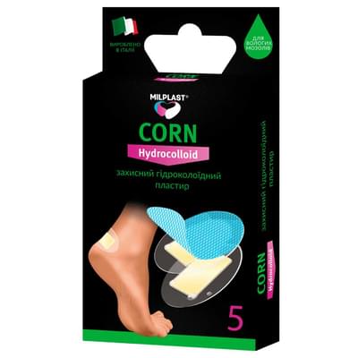 Пластырь мозольный Milplast Corn Hydrocolloid защитный гидроколоидный 7 см x 3,8 см 5 шт.