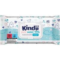 Серветки вологі дитячі Kindii Pure Water 99% із клапаном 60 шт.