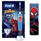 Зубная щетка электрическая детская Oral-B D103.413.2KX Pro Kids Spiderman 3708 с 3-х лет + дорожный чехол