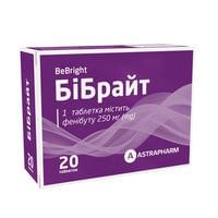 Бібрайт таблетки по 250 мг №20 (2 блістери х 10 таблеток)