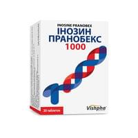 Инозин Пранобекс таблетки по 1000 мг №30 (3 блистера х 10 таблеток)