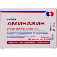 Аміназин Здоров`я Народу розчин д/ін. 25 мг/мл по 2 мл №10 (ампули)