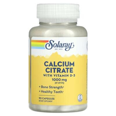 Solaray Цитрат кальцію з вітаміном D3 капсули №90