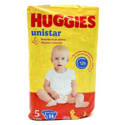 Підгузки Huggies Unistar унісекс з персонажами Діснея розмір Junior 5, 11 -25 кг, 14 шт.