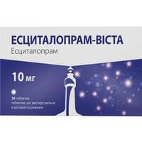 Эсциталопрам-Виста таблетки дисперг. по 10 мг №28 (2 блистера х 14 таблеток)