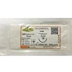 Шовный материал нерассасывающийся полиамид Укртехмед нитка хирургическая плетенная размер 4/0 (1,5), игла атравматическая режущая 1/2 круга, 20 мм, длина 75 см черная