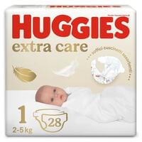 Подгузники Huggies Extra Care размер 1, 2- 5 кг, 28 шт.