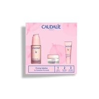 Набор Caudalie Resveratrol Lift Spring Set 2024 гель-крем для контура глаз 5 мл + сыворотка укрепляющая 30 мл + крем-кашемир 15 мл