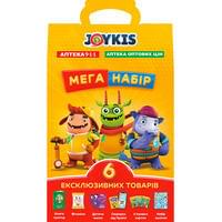 Мега-набор Joykis 6 в 1 книга приключений экогероев, 6 игровых карт Джойкис, витамины, наклейки, многоразовая маска и сюрприз от Прайзи