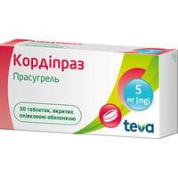 Кордіпраз таблетки по 5 мг №30 (3 блістери х 10 таблеток)