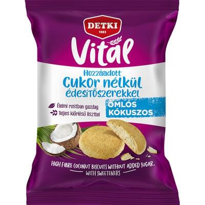 Печенье Detki Vital со вкусом кокоса с клетчаткой без сахара 180 г