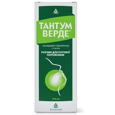 Тантум Верде раствор д/ротов. полости по 120 мл (флакон)
