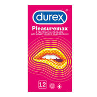 Презервативи Durex Pleasuremax з ребрами та точками 12 шт.