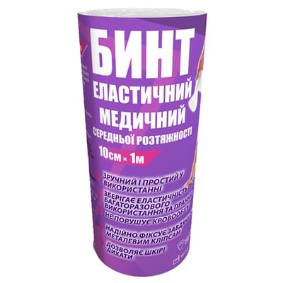 Бинт еластичний Teta середньої розтяжності 1 м х 10 см