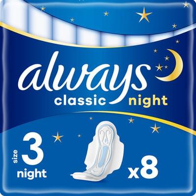 Прокладки гігієнічні Always Classic Night 8 шт.