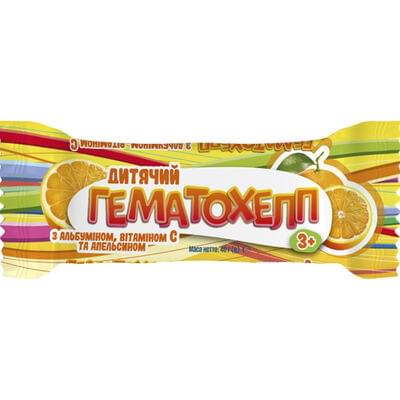Гематохелп гематоген Гематовит с альбумином, витамином С и апельсином плитка 40 г
