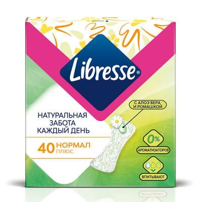 Прокладки ежедневные Libresse Natural Care Normal Plus 40 шт.