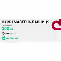 Карбамазепін-Дарниця таблетки по 200 мг №20 (2 блістери х 10 таблеток)