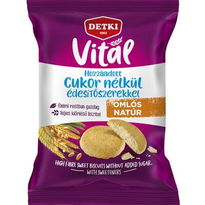 Печенье Detki Vital натуральный вкус с клетчаткой без сахара 180 г