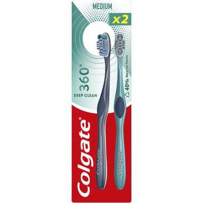 Зубна щітка Colgate 360 ​​Суперчистота усієї ротової порожнини 2 шт.