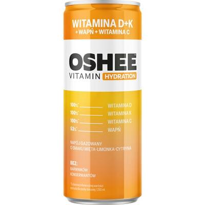 Вода витаминная Oshee Vitamin Hydration Vitamin D+K Мята Лимон Лайм Витамин D+K напиток газированный 250 мл