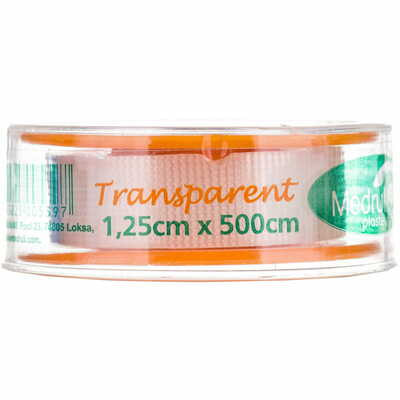 Пластир медичний Medrull Transparent на нетканій основі 1,25 см х 500 см 1 шт.