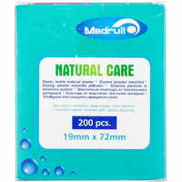 Пластырь медицинский Medrull Natural Care на тканевой основе 7,2 см х 1,9 см 200 шт.