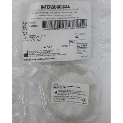 Лінія моніторингу Intersurgical 2725100 довжина 1,8 м зі з'єднувачем Luer Lock Male/Male