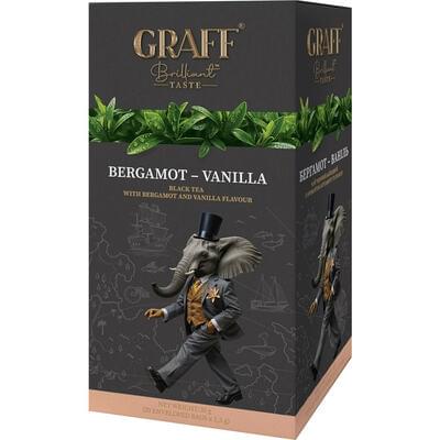 Чай черный Graff Бергамот и ваниль в фильтр-пакетах по 1,5 г 20 шт.