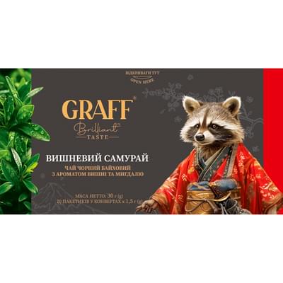 Чай черный Graff Вишневый самурай в фильтр-пакетах по 1,5 г 20 шт.