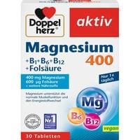 Доппельгерц Актив Магній 400 + B1 + B6 + B12 + Фолієва кислота 600 мкг таблетки комплексної дії 3 блістери по 10 шт