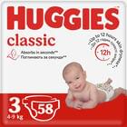 Подгузники Huggies Classic размер 3, 4-9 кг, 58 шт.