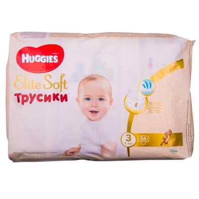 Подгузники-трусики Huggies Elite Soft  размер 3, 6-11 кг, 54 шт.