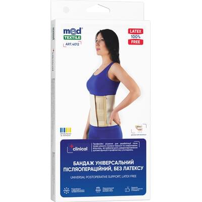 Бандаж післяопераційний Медтекстиль 4012 універсальний без латексу розмір XXXL/XXXXL