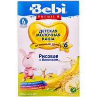 Каша молочная Kolinska Bebi Premium Рисовая с бананами 250 г