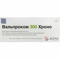 Вальпроком Хроно таблетки по 300 мг №100 (10 блістерів х 10 таблеток)