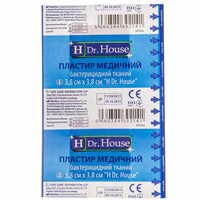 Пластырь бактерицидный Dr. House на тканевой основе 3,8 см х 3,8 см 1 шт.