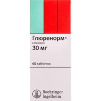 Глюренорм таблетки по 30 мг №60 (6 блістерів х 10 таблеток)