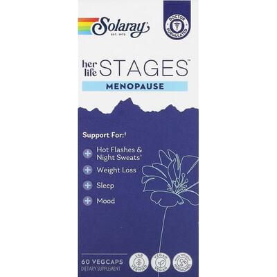 Solaray Womens Health Menopause Комплекс для поддержки женского здоровья при менопаузе капсулы №60