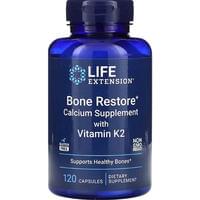 Life Extension Calcium supplement with vitamin K2 Восстановление костей капсулы №120