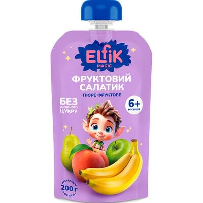 Пюре фруктове Elfik Magic Фруктовий салат дой-пак 200 г