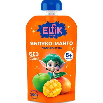 Пюре фруктове Elfik Magic Яблуко, манго дой-пак 100 г