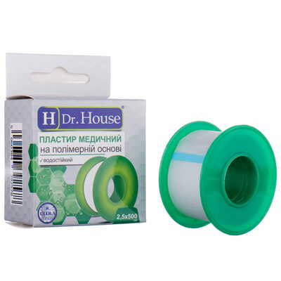 Пластырь медицинский Dr. House на полимерной основе 2,5 см x 500 см 1 шт.