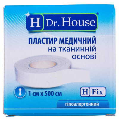 Пластир медичний Dr. House на тканинній основі 1 см x 500 см 1 шт.