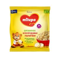 Купити Палички дитячі органічні кукурудзяні Milupa з бананом з 7-ми місяців 20 г Палички дитячі органічні кукурудзяні Milupa з бананом з 7-ми місяців 20 г
