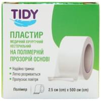 Пластырь медицинский Tidy нестерильный на прозрачной полимерной основе 2,5 см х 500 см 1 шт.