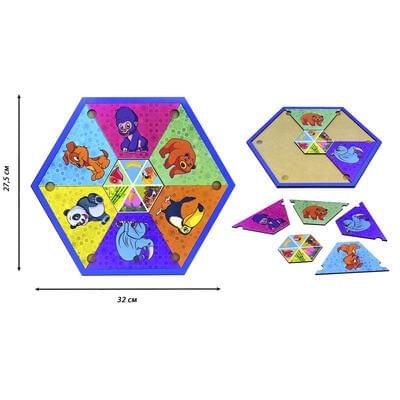Пазлы настольные Безант 32 см х 27,5 см деревянные в ассортименте