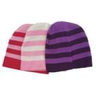 Шапка дитяча Sinovest Group 2-шарова в смужку для дівчинки 5-7 років 17 см х 18 см