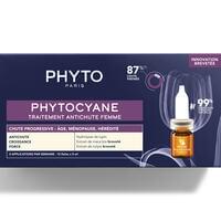 Засіб для волосся Phyto Phytocyane Progressive проти випадіння волосся для жінок в ампулах по 5 мл 12 шт.