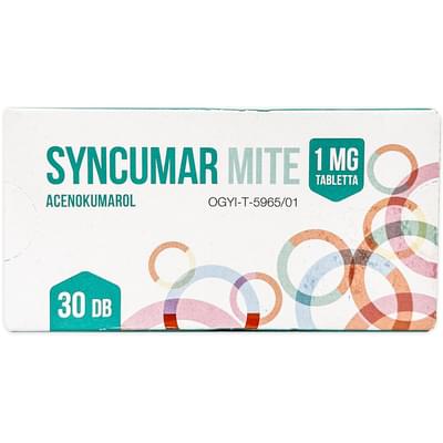 Синкумар Мите таблетки по 1 мг №30 (3 блистера х 10 таблеток)